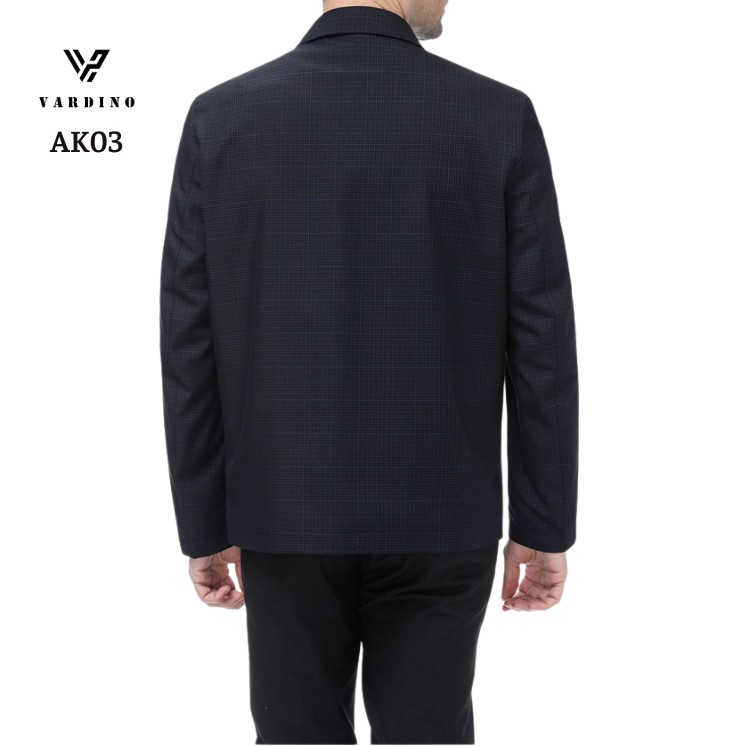 Áo khoác nam cao cấp chính hãng VARDINO cổ bẻ đức dáng ôm xuông suông vừa màu kẻ ô không nhăn vải kaki trung niên ak01 | BigBuy360 - bigbuy360.vn