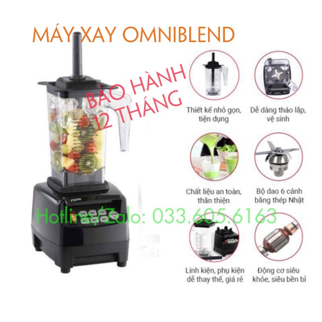 [Sỉ] Máy xay sinh tố, Cối xay đá công nghiệp đa năng Omiblend V - Hàng chuẩn CHÍNH HÃNG - Máy móc pha chế TV