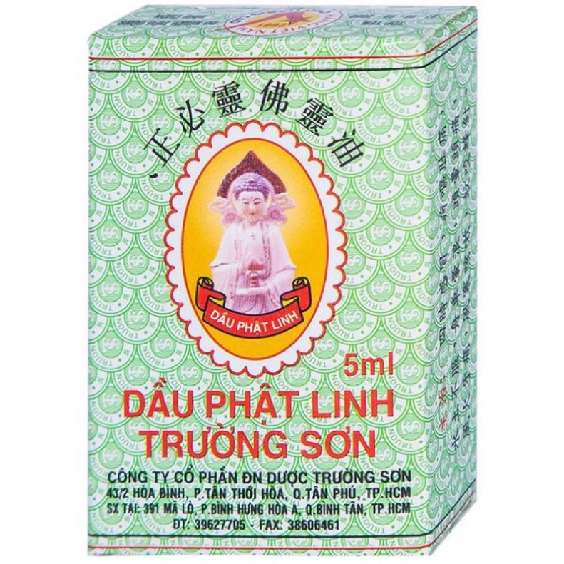 [Chính hãng] Dầu Gió Phật Linh Trường Sơn trừ cảm ho sổ mũi nhức đầu say nắng trúng gió