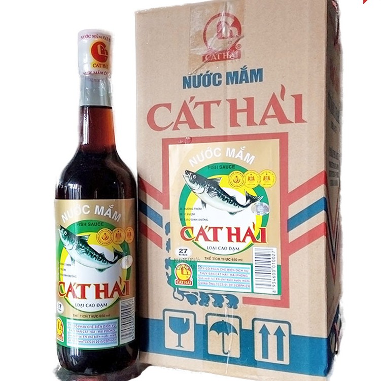 Nước mắm cao đạm Cát Hải 27 độ đạm chai 650ml