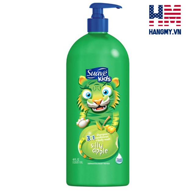 Tắm gội xả Cho Bé Suave Kids 3in1 1.18L