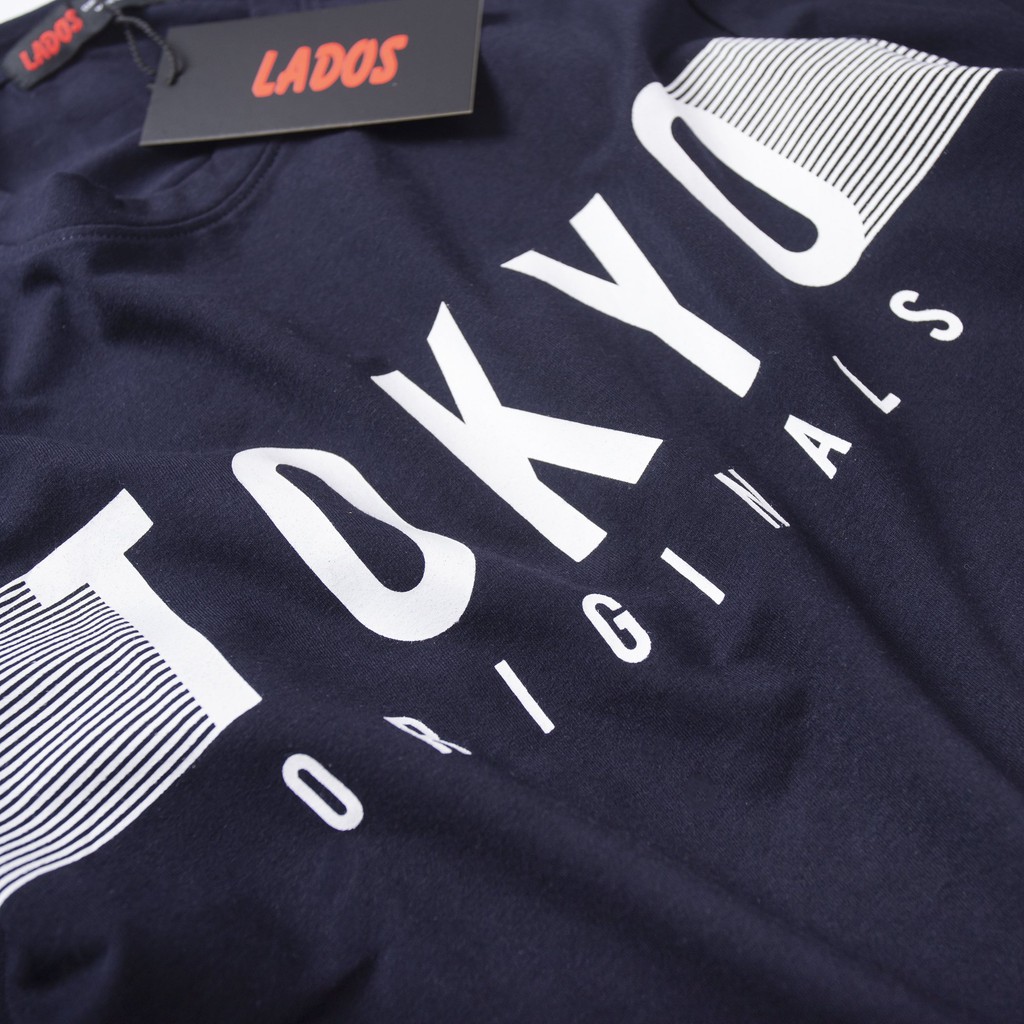 Áo thun in phong cách Nhật Bản LADOS - 9056 chất co giãn form đẹp | BigBuy360 - bigbuy360.vn