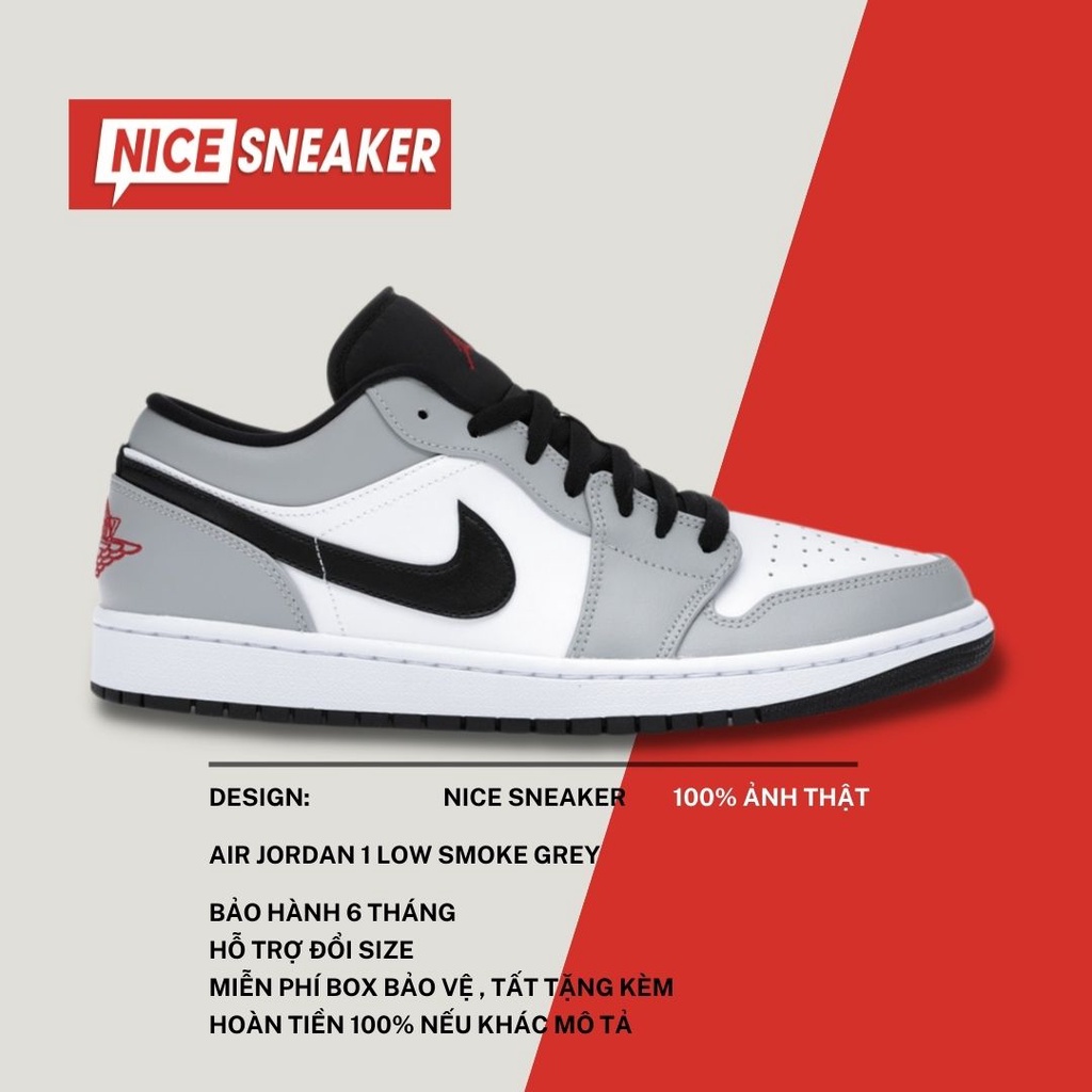 Giày Jordan 1 Low Smoke Grey  - Phiên bản 1:1 chuẩn | Nice Sneaker .