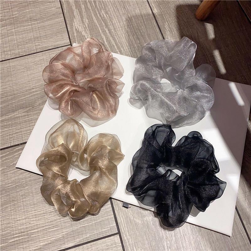 Dây Buộc Tóc Vải Organza Cỡ Lớn Xinh Xắn