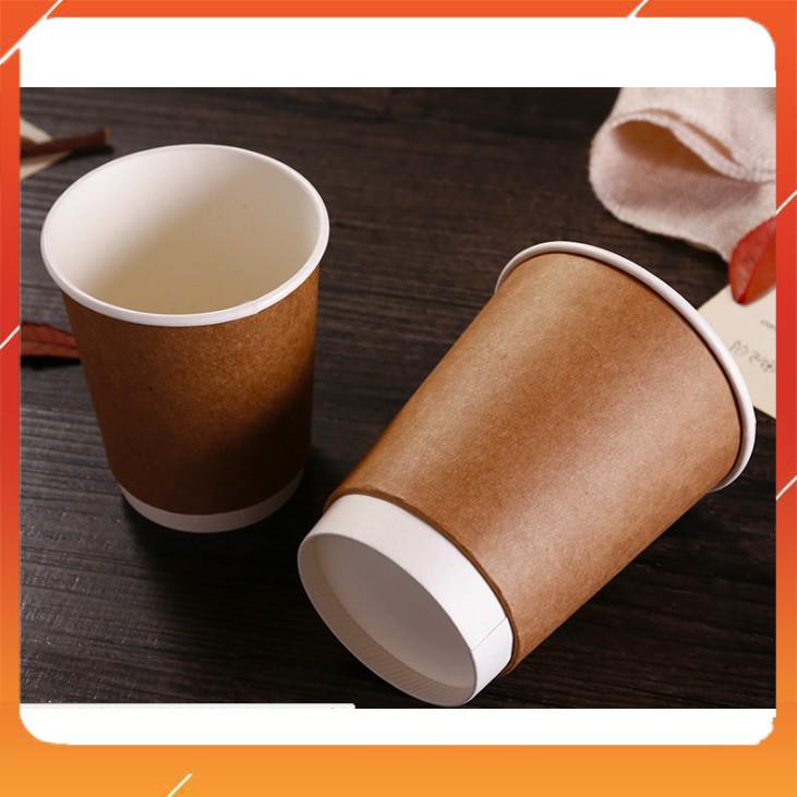[FreeShip – Ly Giấy] 100 Ly Giấy Kleur Nóng 2 Lớp Kraft 16OZ 500ML