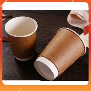 [FreeShip – Ly Giấy] 100 Ly Giấy Kleur Nóng 2 Lớp Kraft 16OZ 500ML