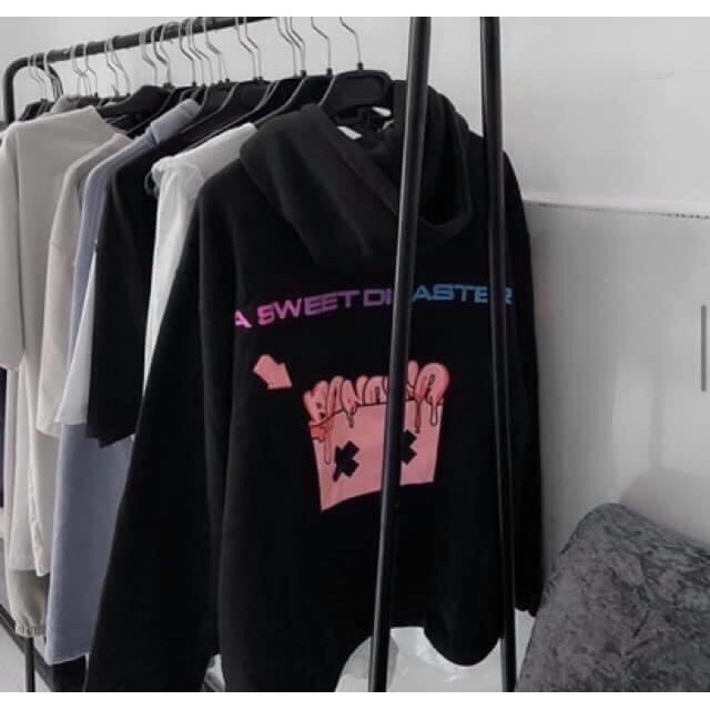 Áo khoác Hoodie nỉ nam nữ form rộng Sweet Banawa Freesize mặc vừa từ 40-65kg Molly Fashion | BigBuy360 - bigbuy360.vn