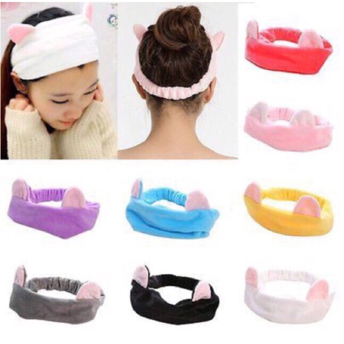 Băng Đô Tai Thỏ Mềm Mại Xinh Xắn Cho Nữ