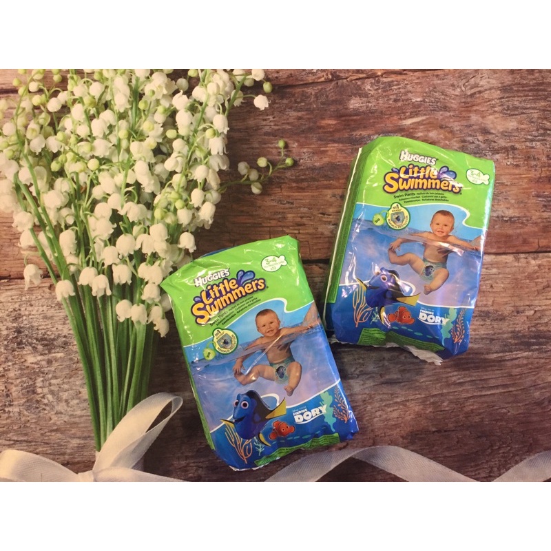 [MẪU MỚI NHẤT] Bỉm quần bơi Huggies Little Swimmers số 1 UK size 3-4 (7-15kg) 12 miếng - size 5-6 (12-18kg) 11 miếng