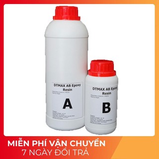 Keo Epoxy Resin DTMAX chuyên dùng đổ bàn dày 4-5cm một lần (đổ khối) 1kg