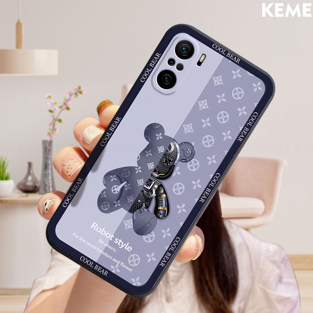 Ốp lưng Xiaomi Redmi K40 / K40 Pro / Poco F3 / Mi 11X / Mi 11X pro in hình Kaws và bearbrick