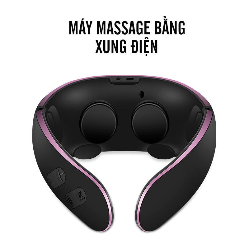 Máy massage cổ vai gáy thông minh KSKIN KD812. Massage nóng giúp máu lưu thông, 2 miếng đệm điện cực sử dụng toàn thân