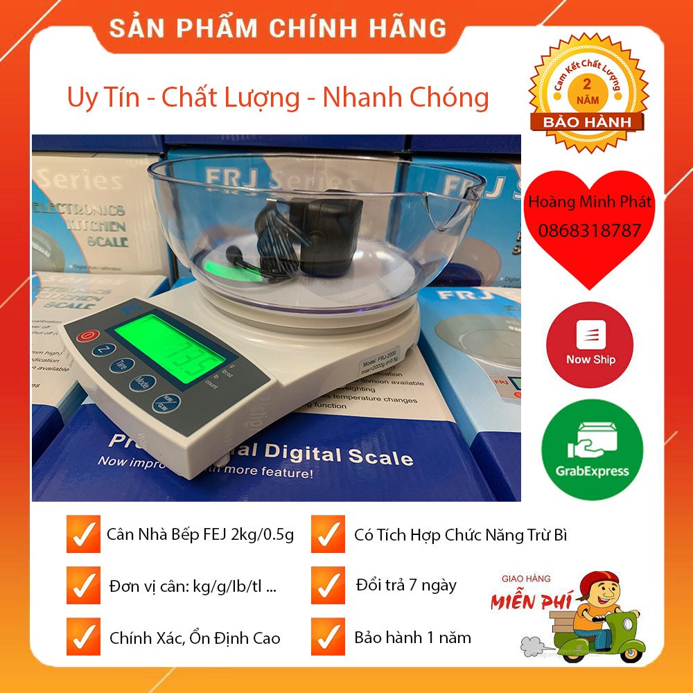 Cân điện tử cân gia vị 2kg/0.5g FRJ2000 có độ chính xác cao