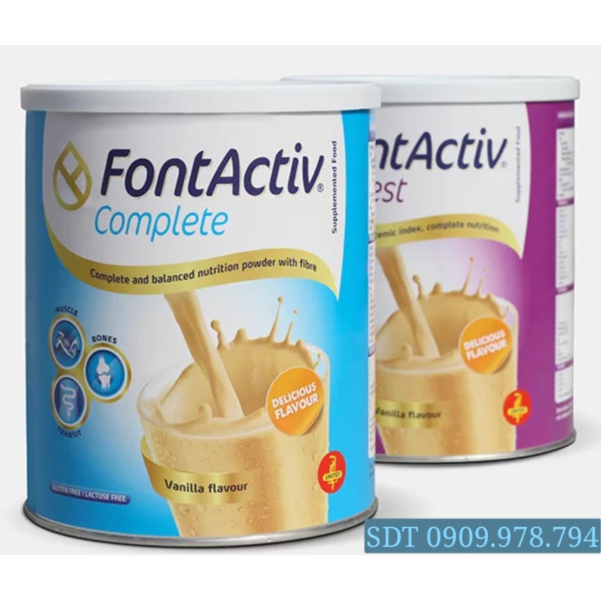 [Chính hãng] Sữa Fontactiv ®Complete 400g Nhập Khẩu Tây Ban Nha cho người,mới ốm dậy, muốn tăng cân,người chế  độ ăn kém