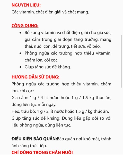 BIO-VIT PLUS TĂNG ĐỀ KHÁNG CHO VẬT NUÔI