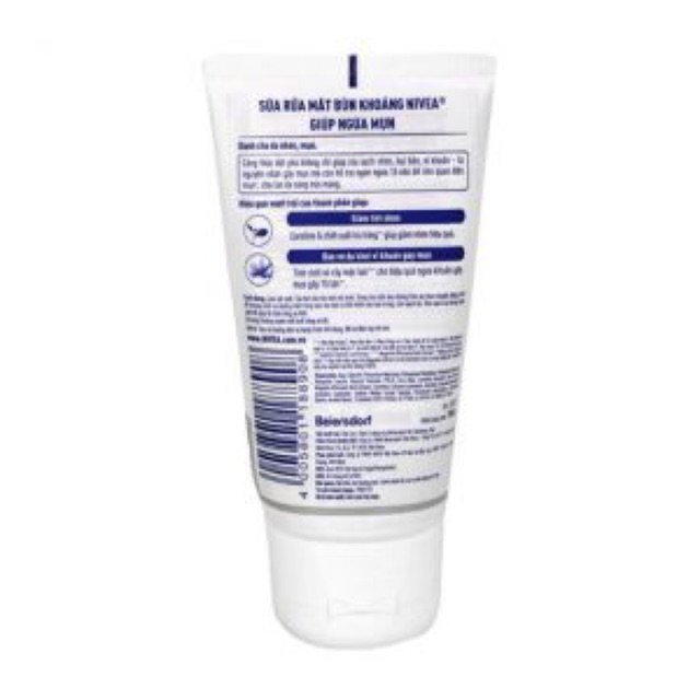 Sữa rửa mặt bùn khoáng giúp ngăn ngừa mụn Nivea Anti Acne Mud Foam (100g)