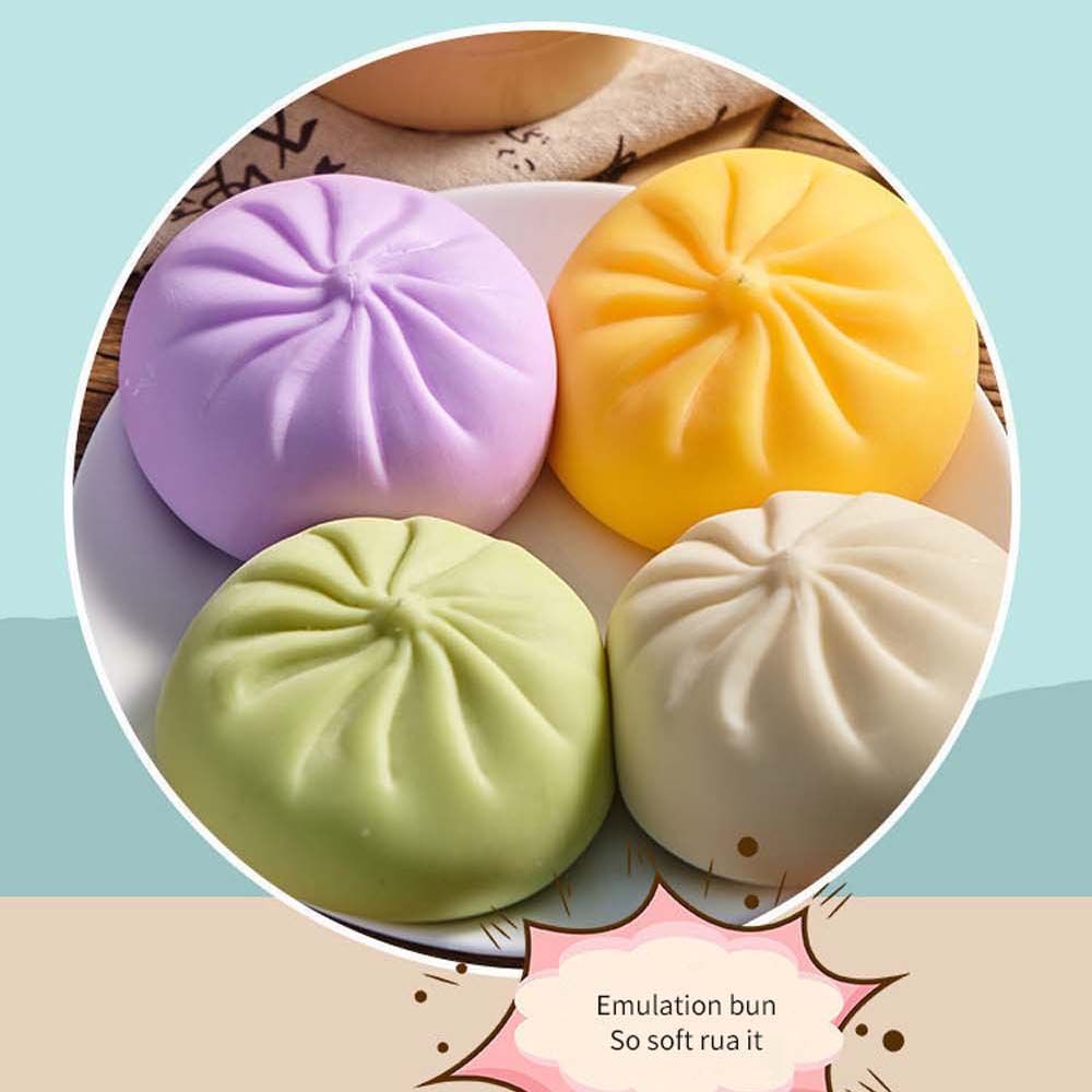 Taylor1 Đồ Chơi Bóp Giảm Stress Hình Bánh Bao Nhiều Màu Bằng Silicon Mềm