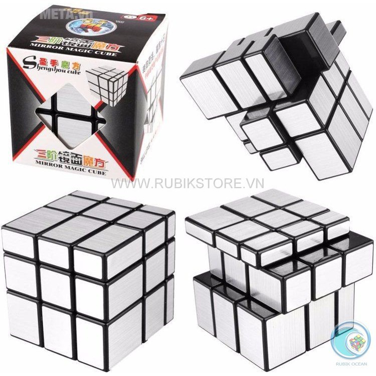 Đồ chơi Rubik biến thể Shengshou Mirror Bump silver stickers -SP004856