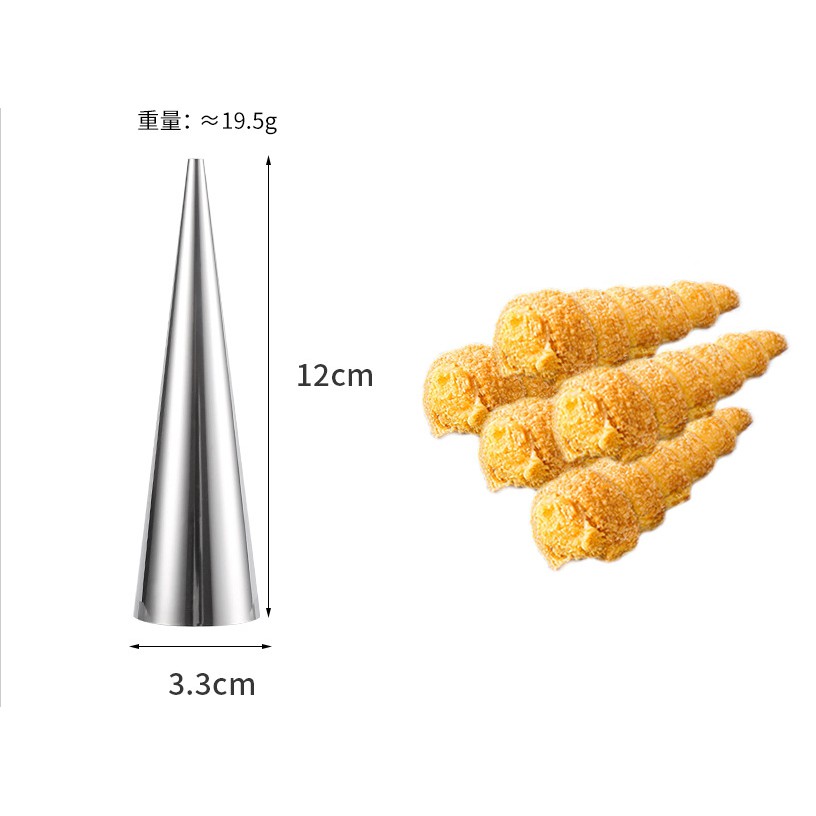 Khuôn bánh sừng trâu, inox hình tháp và vạt xéo