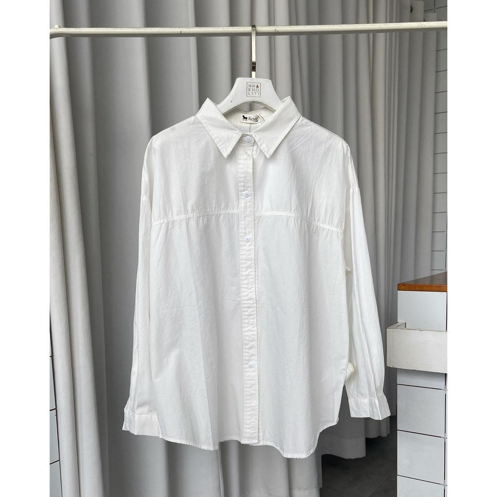 Áo sơ mi cài nút lưng cotton cao cấp tông pastel - AV867