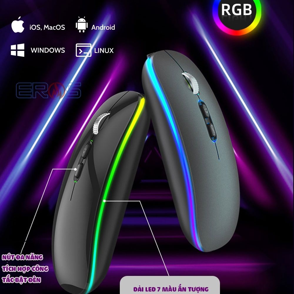 CHUỘT BLUETOOH FMOUSE M103 RGB TÍCH HỢP ĐÈN LED SIÊU ĐẸP