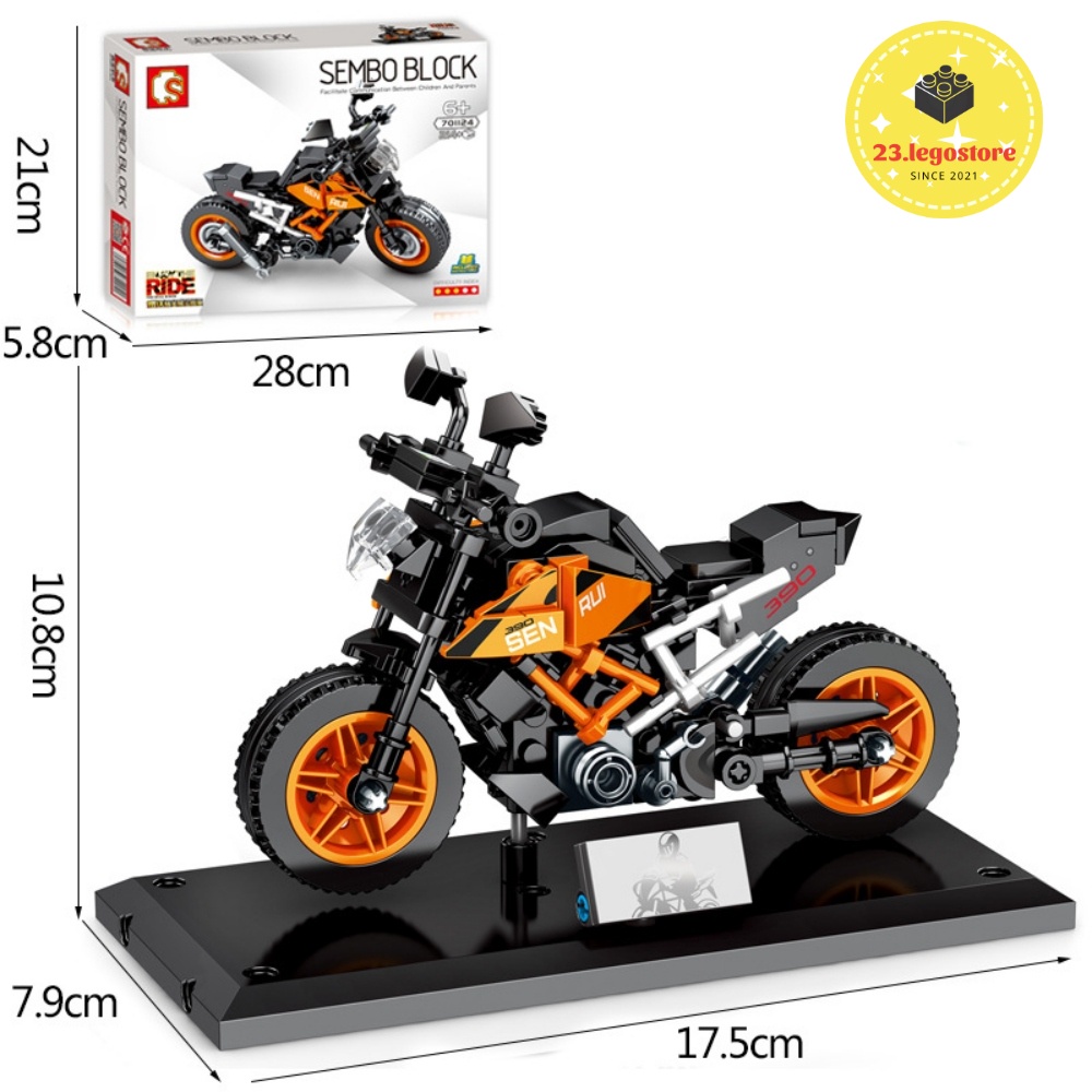 Bộ đồ chơi lắp ghép lego Xe Moto Phân khối lớn mini siêu cool cho bé trai, Bộ đồ chơi lắp ráp xe máy motor