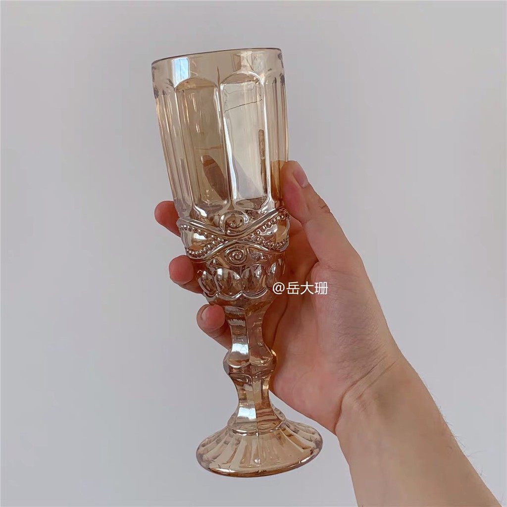 [HOT] Ly Cốc Thủy Tinh Vintage Phong Cách Hoàng Gia Cốc Thuy Tinh Min Home Rẻ Đẹp