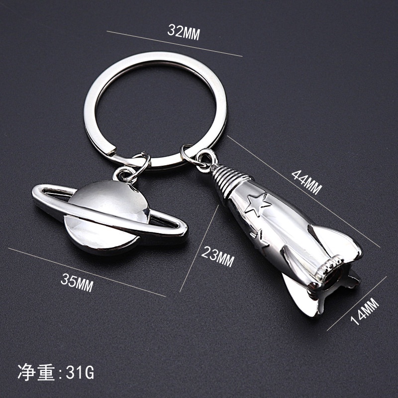 Móc Khóa Hình Tàu Không Gian Bằng Kim Loại