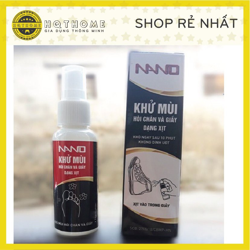 Xịt Khử Mùi Hôi Chân Khử Mùi Giày Mũ Bảo Hiểm Nano [SIÊU RẺ]