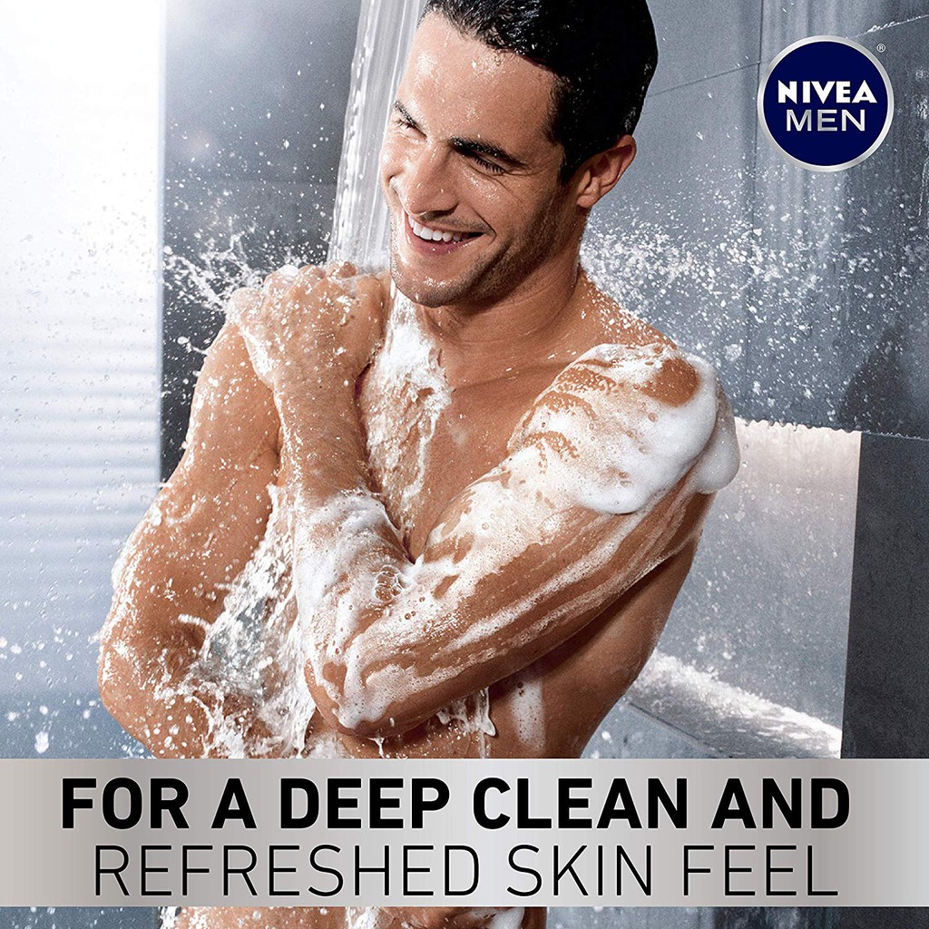 Sữa tắm cho nam giới NIVEA Men DEEP Active Clean Natural Charcoal Body Wash 500ml (Mỹ)