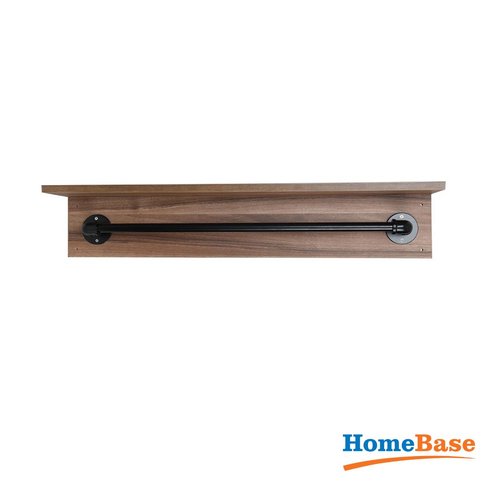 HomeBase STACKO Kệ gỗ trang trí treo tường có thanh treo Thái Lan W80xD17xH15cm