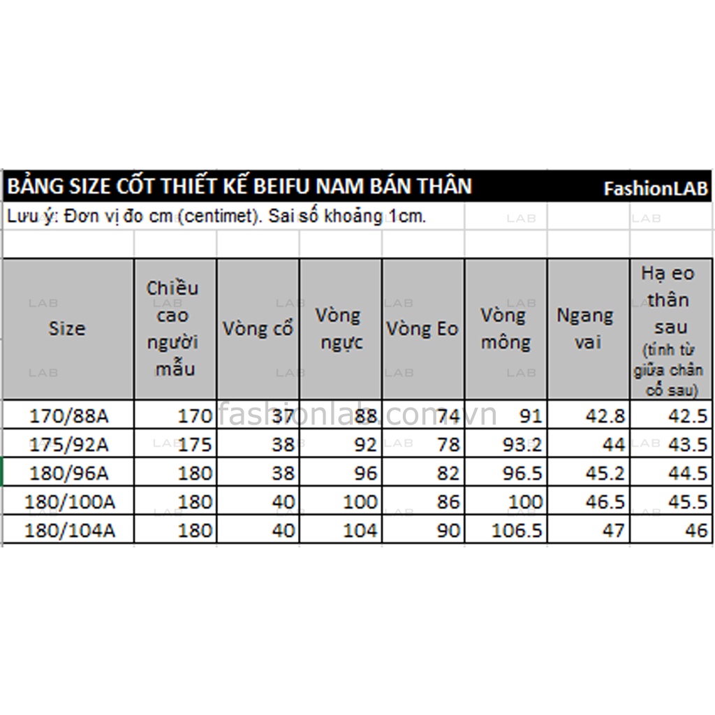 Cốt thiết kế nam - bán thân tách đùi - đồ may sẵn Ready to wear - Ma nơ canh/ dressform Beifu #0102