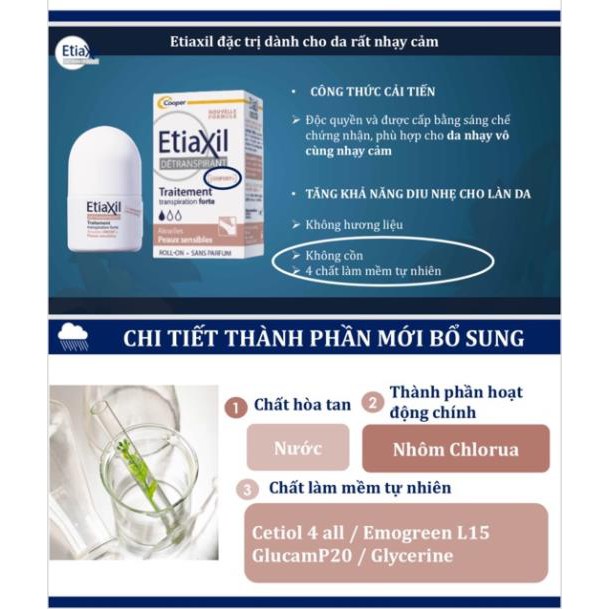 [Chính Hãng] Lăn Khử Mùi Ngăn Mồ Hôi Hiệu Quả Etiaxil - 15ml