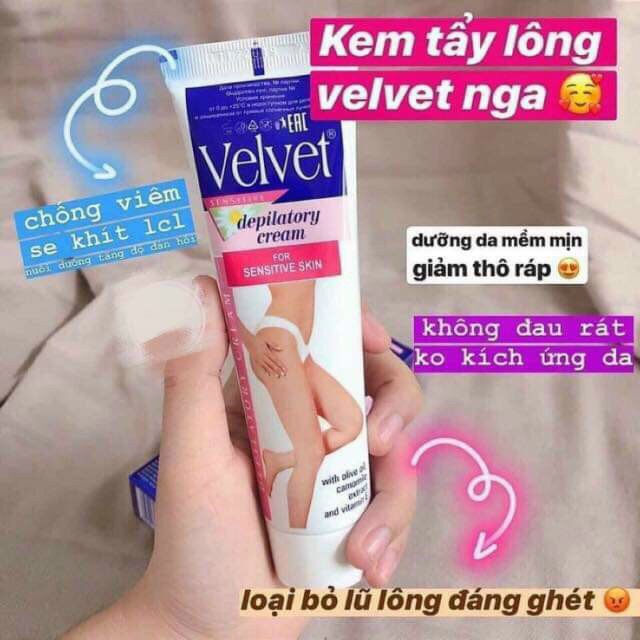 Kem triệt lông vĩnh viễn Velvet chính hãng [ triệt lông vùng kín , lông nách , lông chân lông tay...]