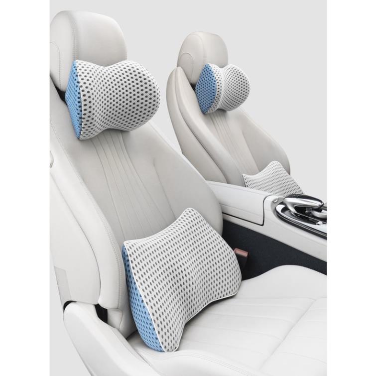 Gối tựa đầu ô tô chất liệu 4D phiên bản thời trang thoáng mát, Tựa lưng xe hơi dáng thể thao chống lún xẹp
