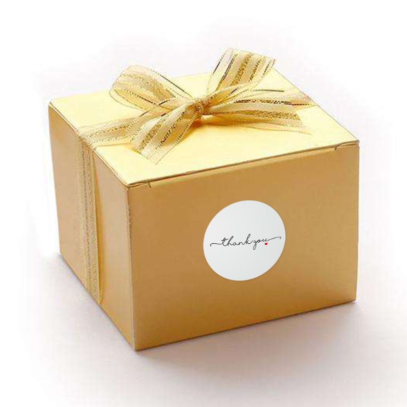 QQ Set 500 Nhãn Dán Tròn In Chữ Thank You Trang Trí Gói Quà