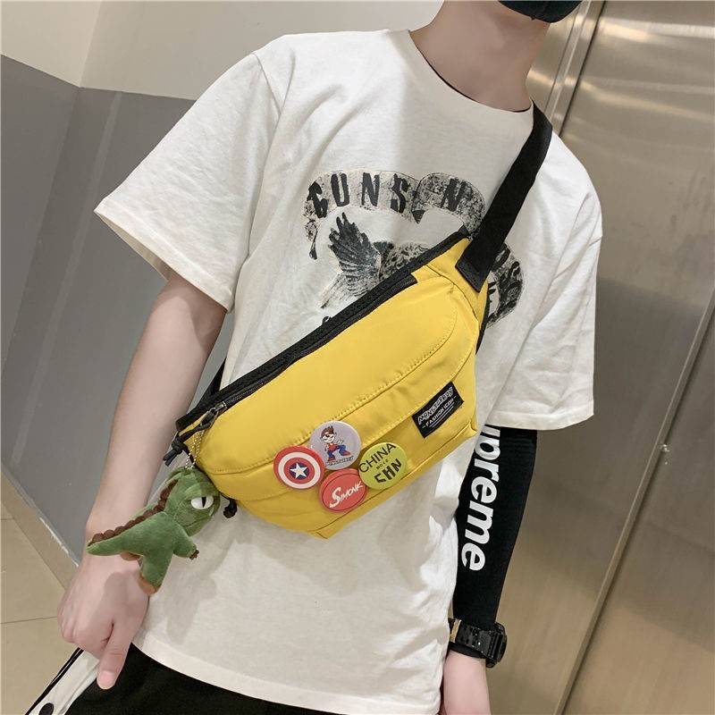 [Túi Bao Tử Đeo Chéo] [Túi đeo chéo unisex đi du lịch phong cách quai ngang ulzzang gắn khuy captain siêu cute 2021] | BigBuy360 - bigbuy360.vn