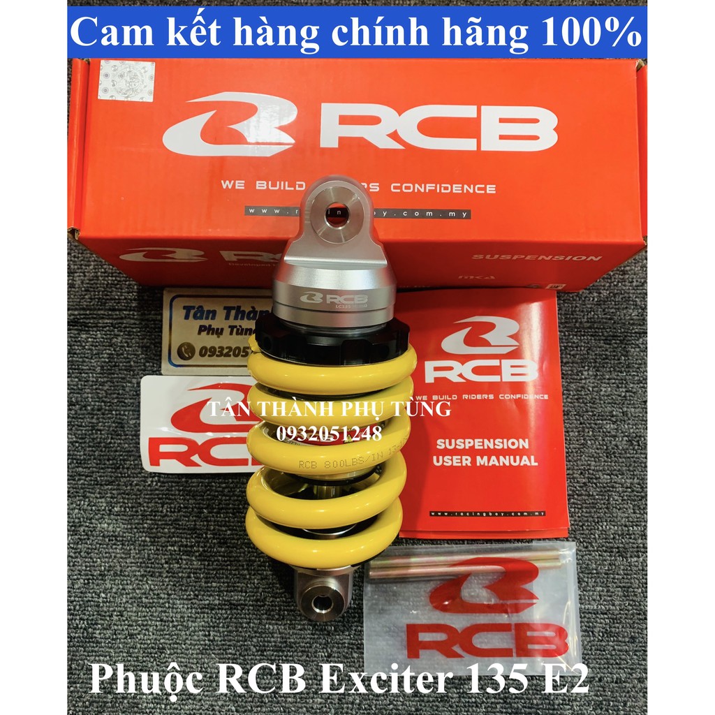 Phuộc RCB Exciter 135 E2 chính hãng màu vàng