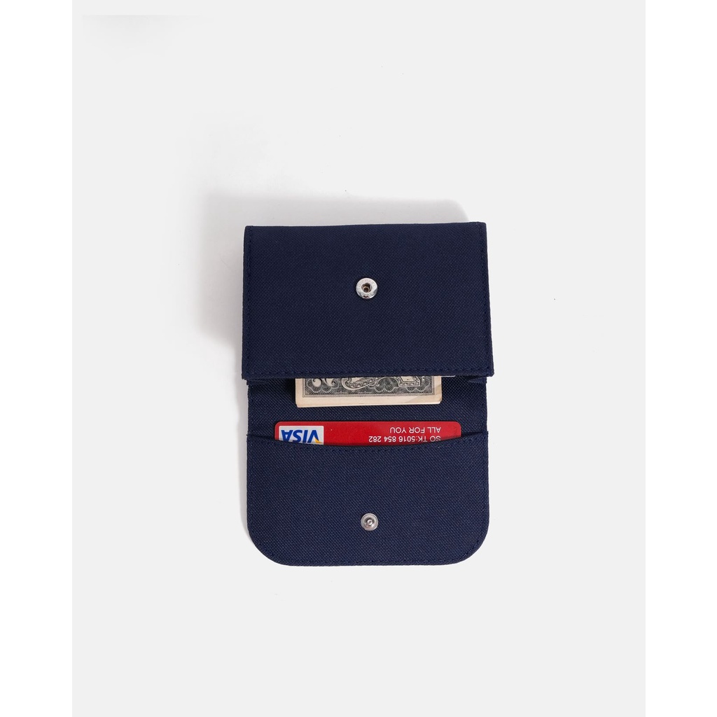 Ví vải card holder nữ gập đôi chất liệu vải Mladen 600D thương hiệu Leonardo