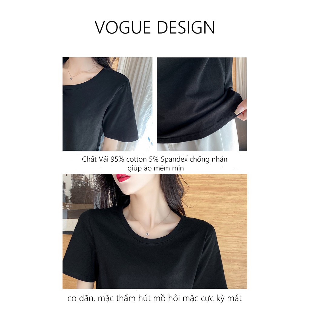 Áo Thun VOGUE DESIGN 95% cotton 5% Spandex Trơn