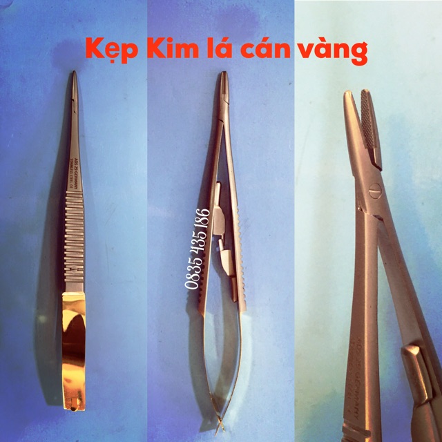 Kẹp Kim Lá Cán Vàng