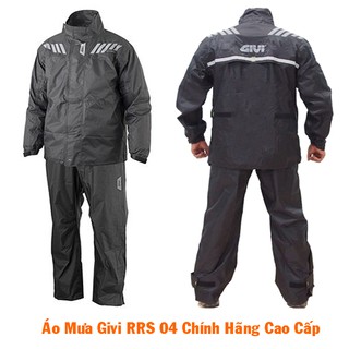 Áo Mưa Bộ Givi RIDER TECH Rain Suit Black 04 RRS04