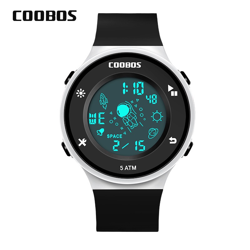 Đồng hồ trẻ em chống thấm nước dạ quang Cooboss 0995 bơi 50 mét ( Phiên bản đặc biệt Không Gian )
