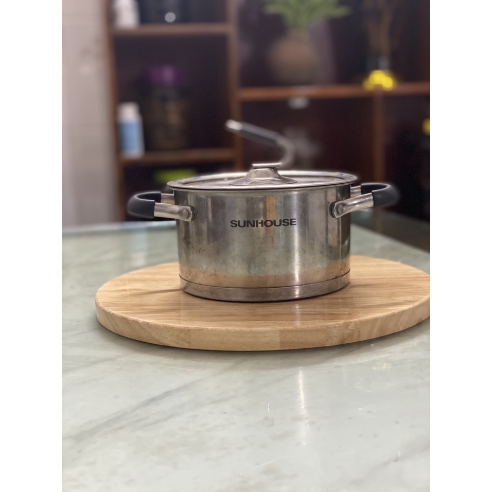 Tấm Lót Nồi Gỗ Cao Su Tròn Đường Kính 33cm