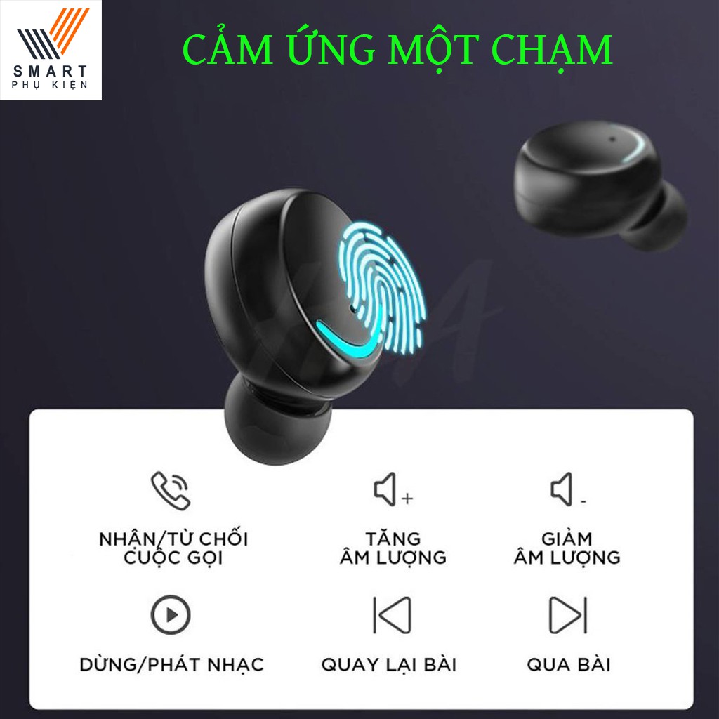 Tai Nghe Bluetooth Amoi F9 Pro, Nhét Tai, có micro Headphone không dây f9, thời trang màu đen, mini đèn led hiện thị | BigBuy360 - bigbuy360.vn