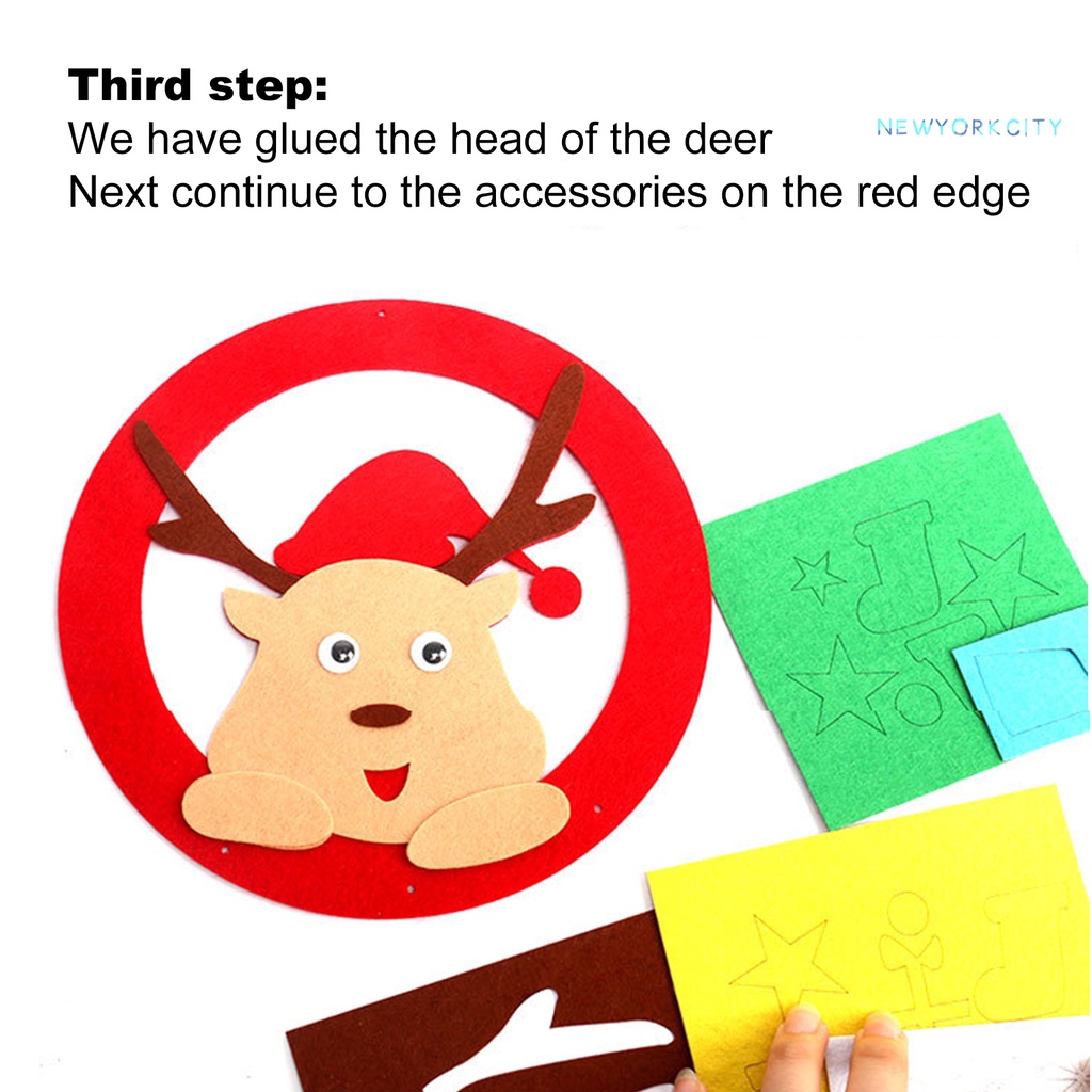 1 Bộ Vòng Hoa Bằng Vải Thủ Công Dễ Sử Dụng Cho Giáng Sinh