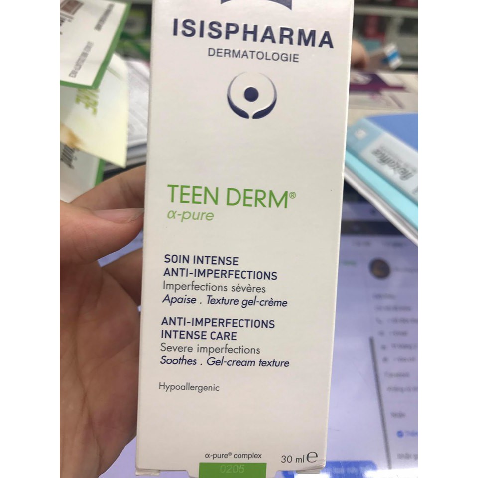 Kem Giảm Mụn Trứng Cá Teen Derm Alpha Pure Isis Pharma 30ml 5.0