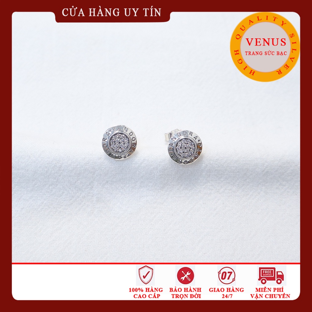 [Hàng cao cấp] Bông tai tròn Logo O- Trang sức bạc Venus