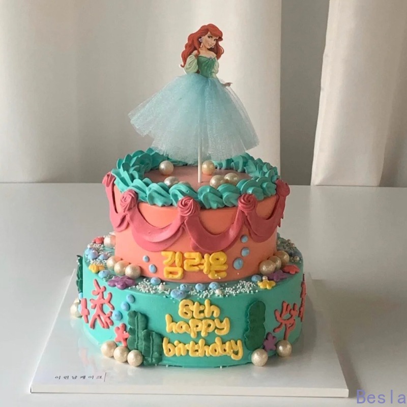 Phụ Kiện Trang Trí Bánh Kem Hình Công Chúa Hoạt Hình Dễ Thương
