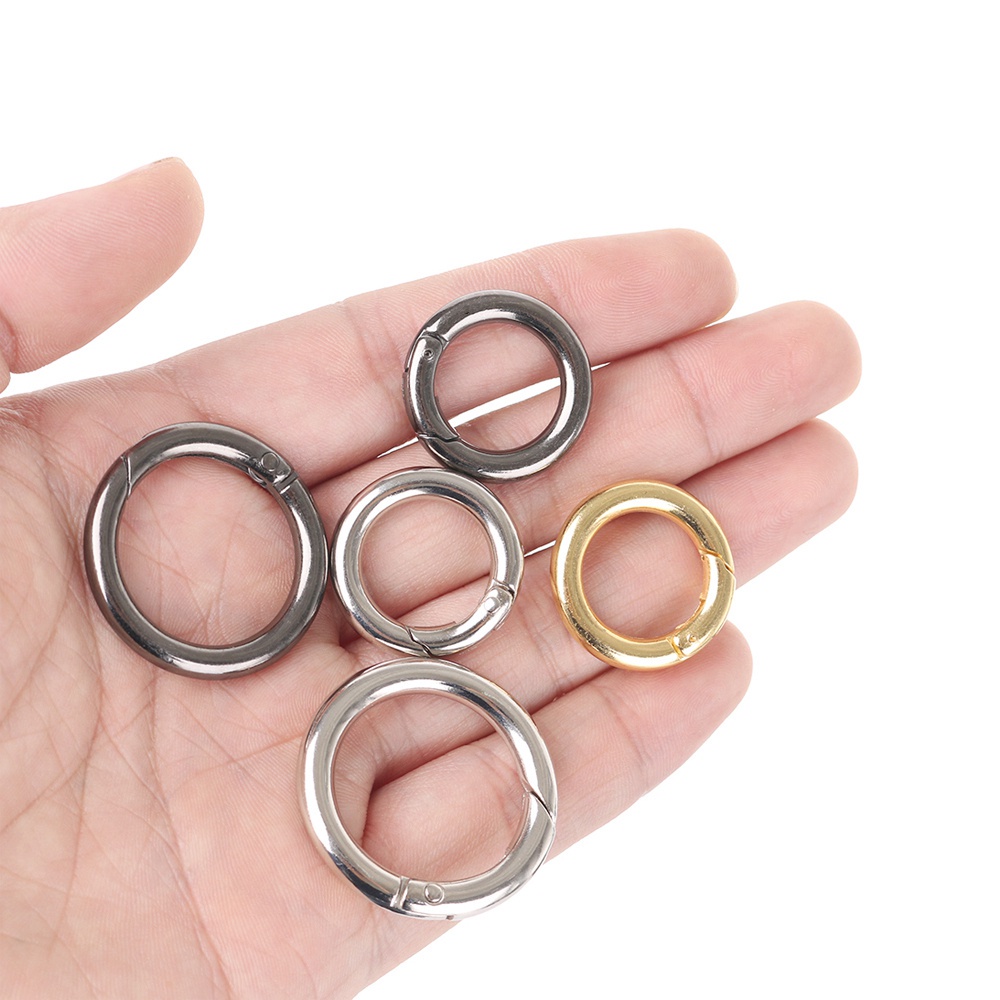 Daphne Set 5 / 10 Móc Khóa Tròn Mạ Kẽm Chất Lượng Cao 25 / 33 / 35mm Đa Năng Tiện Dụng